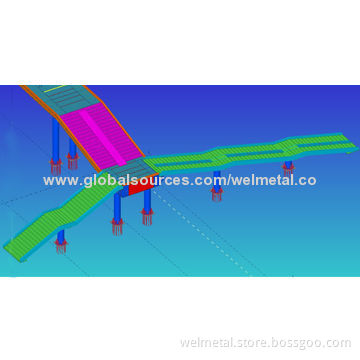 Prefabricated steel pedestrian bridge
